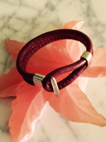 Red Leather Cord Bracelet